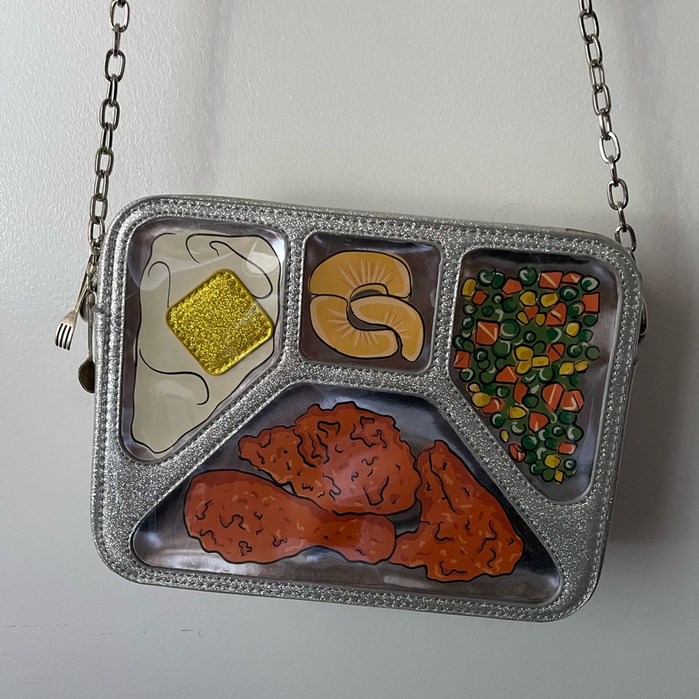 Food tray crossbody purse